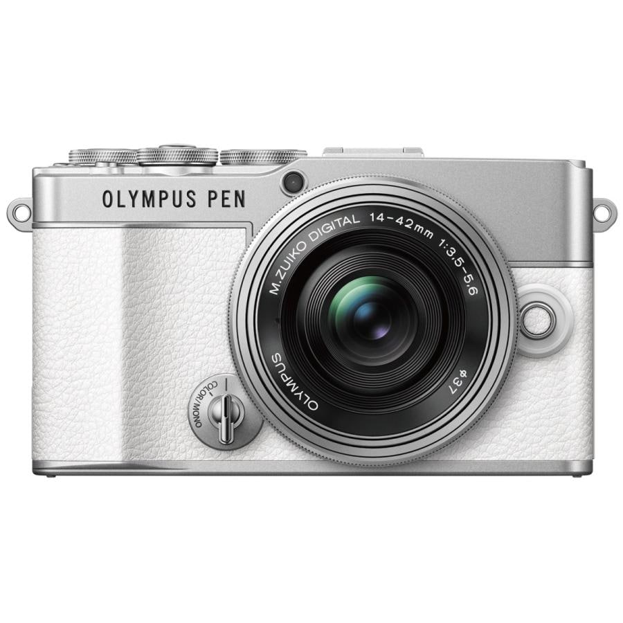 オリンパス OLYMPUS PEN E-P7 14-42mm EZレンズキット ホワイト ミラーレス一眼カメラ ズームレンズ