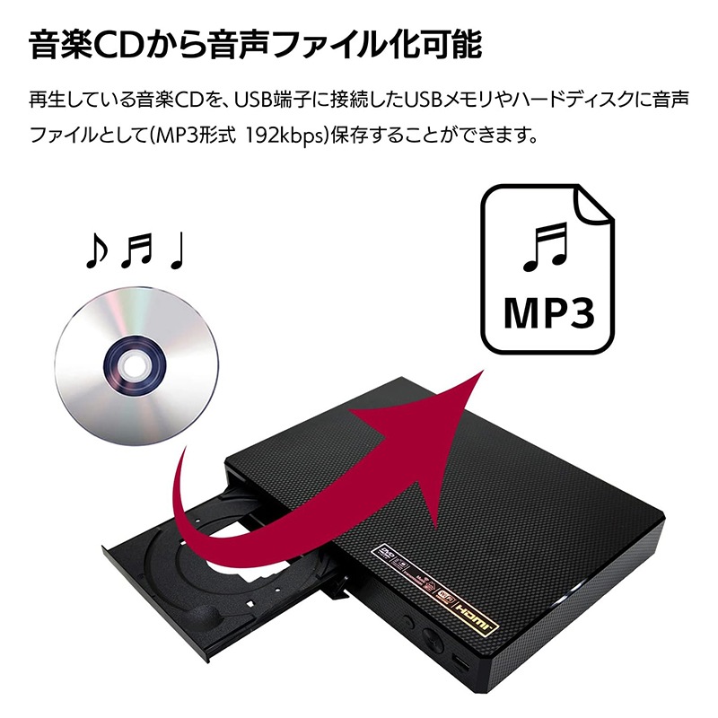 LG BP350Q 場所を選ばないコンパクトなブルーレイ TM DVDプレーヤー BP350Q 0.85kg