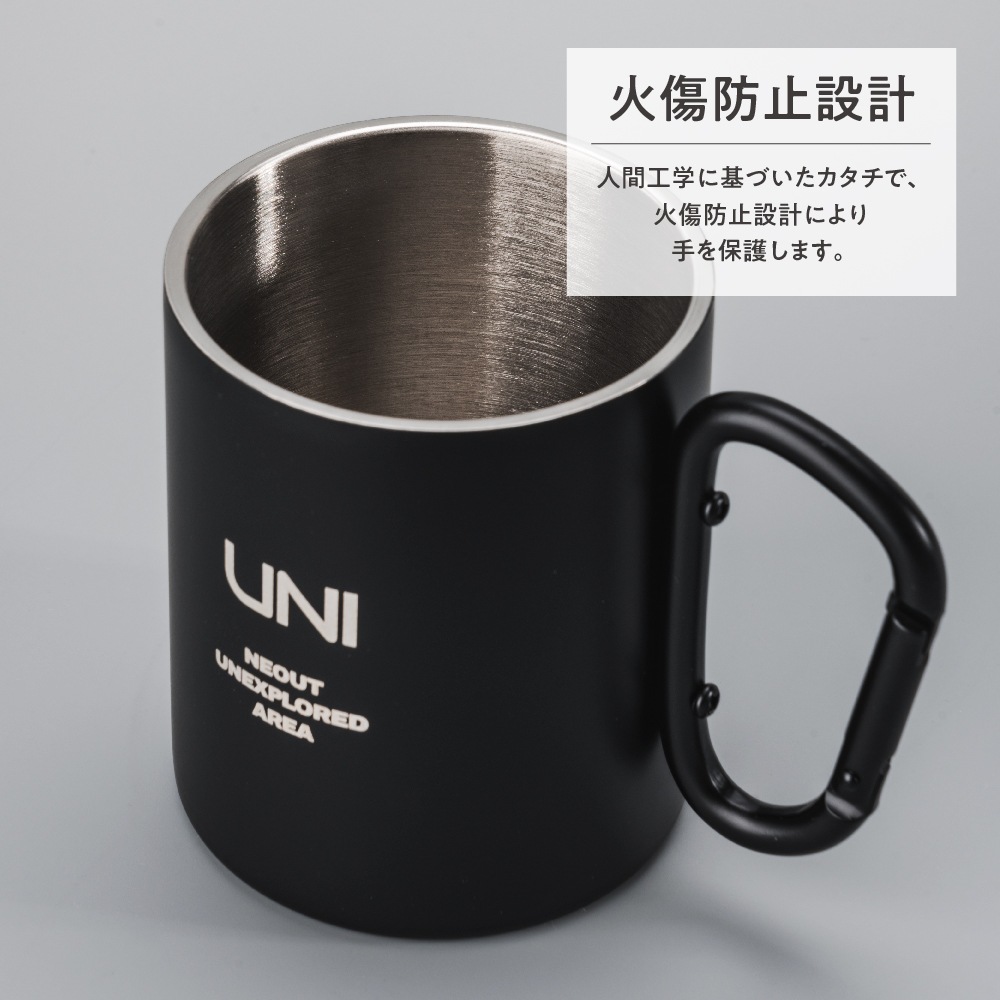 Off Week TECI カラビナカップ 3色 二層ステンレス鋼 200ml