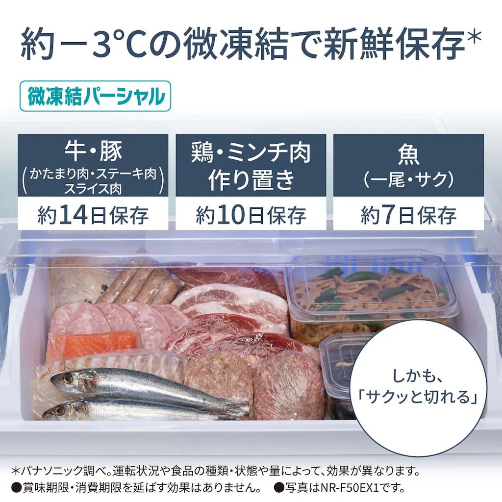 パナソニック NR-F50EX1-C 6ドア冷蔵庫 501L・フレンチドア ベージュNRF50EX1C 【沖縄・離島不可】【代引き不可】【配達日時指定不可】