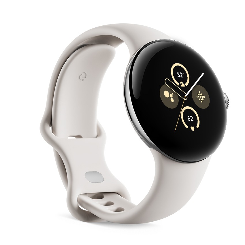 Google Pixel Watch  2 Polished Silver アルミケース / Porcelain アクティブバンド　スマートウォッチ　GA05031-GB