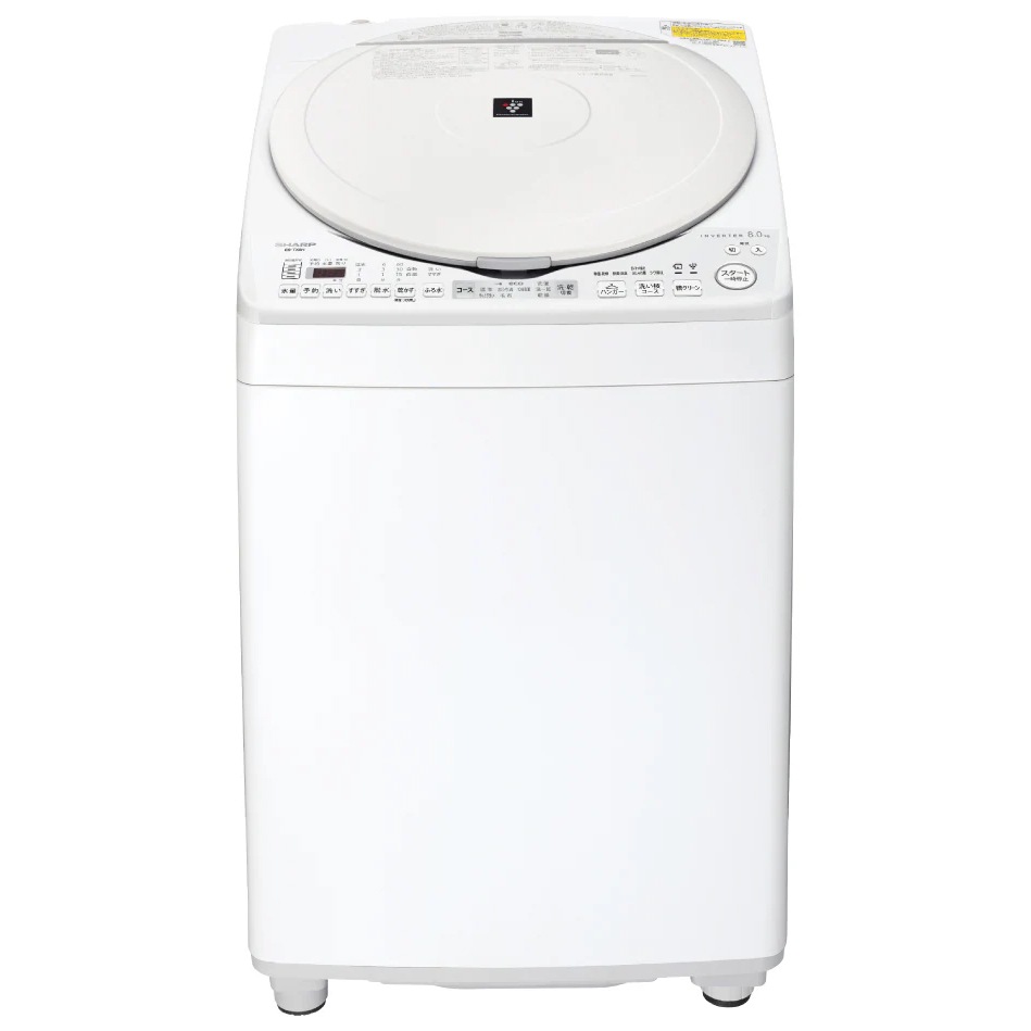 SHARP シャープ  ES-TX8H-W タテ型洗濯乾燥機 ES-TX8H-W ホワイト系 洗濯/乾燥容量：8.0/4.5kg 初期不良対応不可 新生活