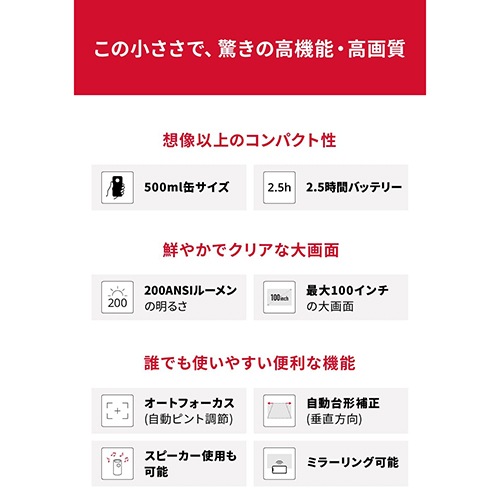 D2421N12 アンカー Nebula Capsule II ブラック モバイルプロジェクター Anker