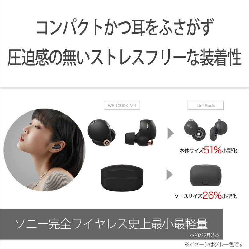 ソニー SONY LinkBuds フルワイヤレスイヤホン グレー [リモコン・マイク対応 /ワイヤレス(左右分離) /Bluetooth]　WF-L900HM グレー