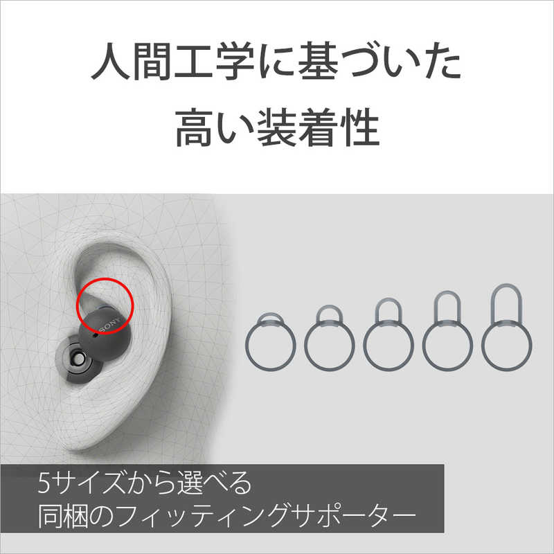 ソニー SONY LinkBuds フルワイヤレスイヤホン グレー [リモコン・マイク対応 /ワイヤレス(左右分離) /Bluetooth]　WF-L900HM グレー