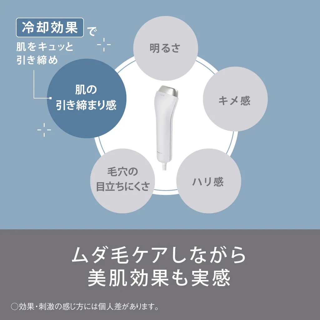 冷却機能付/2023年発売 パナソニック 光美容器 光エステ スムースエピ ES-WG0A-H ハイパワー 光エステ スムースエピ ボディ&フェイス用 グレー