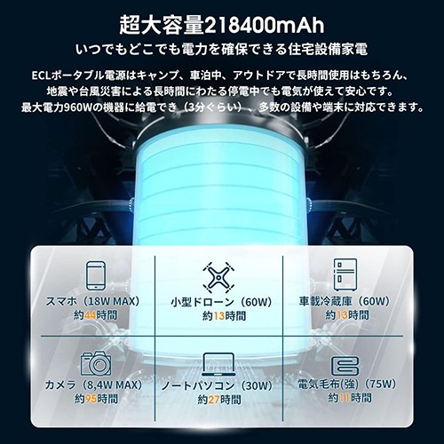 ポータブル電源 大容量 バッテリー 大容量 ポータブル ソーラーパネル シガーソケット ACアダプター 800w アウトドア 災害時 停電 車中泊 キャンプ アウトドア 地震 台風 防災 50/60Hz対応 急速充電 PSE検査合格済 2年保証