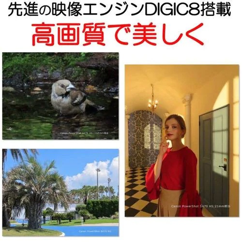 Canon コンパクトデジタルカメラ PowerShot SX70 HS 光学65倍ズーム/EVF内蔵/Wi-FI対応 PSSX70HS