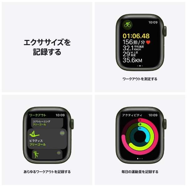 Apple Watch Series 7 GPS + Cellular, 41mm Green Aluminum