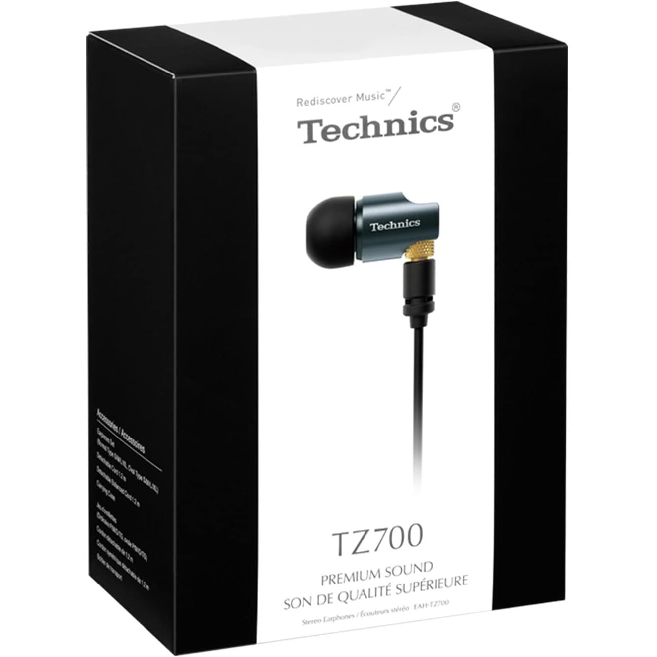 Technics プレミアム インイヤーモニター IEM ハイファイ有線インイヤーイヤホン 革新的な10mmドライバー付き 超低歪みを実現  EAH-TZ700 ブラック