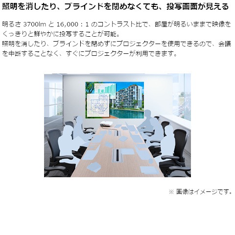 エプソン ビジネスプロジェクター 液晶 3700lm WXGA 2.5kgB-W06 hdmi