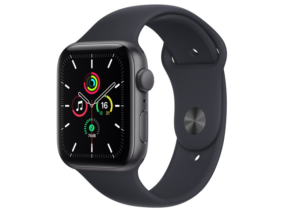 Apple Watch SE 44mm MKQ63J/A スペースグレイアルミニウムケース／ミッドナイトスポーツバンド GPSモデル Space Gray Aluminum Case Midnight Sport Band SG Alu A2352 SGAL MKQ63J/A