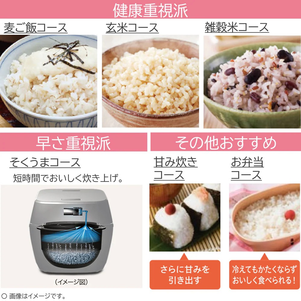 東芝 5.5合炊き 真空IH 炊飯器 RC-10VRV-W グランホワイト 5.5合 釜底厚さ5mm 丸底