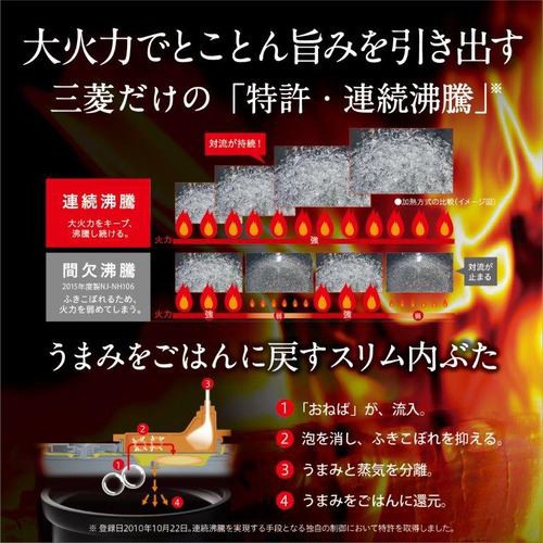 MITSUBISHI IH炊飯器 黒曜 NJ-BWD10(B) 5.5合炊き NJ-BWD10-B 三菱電機
