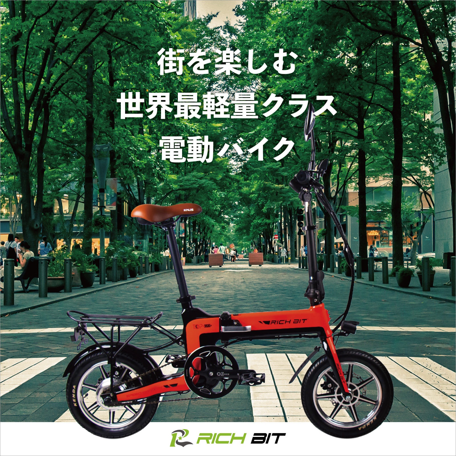 電動バイク ペダル付き RICH BIT TOP619 原付 免許で 公道走行可 電動自転車 自転車 マウンテンバイク の3WAY 折りたたみ できる おしゃれ フル電動 ナンバー 取得可能 20インチ FAT タイヤ で 通勤 通学 にも おすすめ