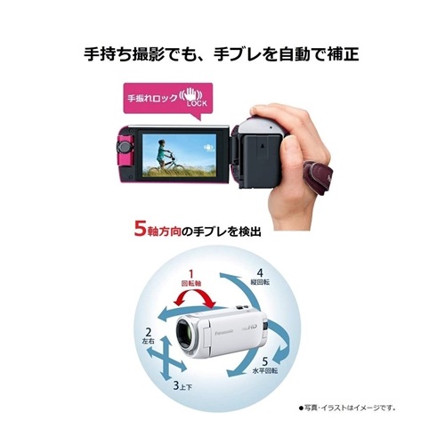 パナソニック HC-W590MS-W デジタルハイビジョンビデオカメラ ホワイト HCW590MSW