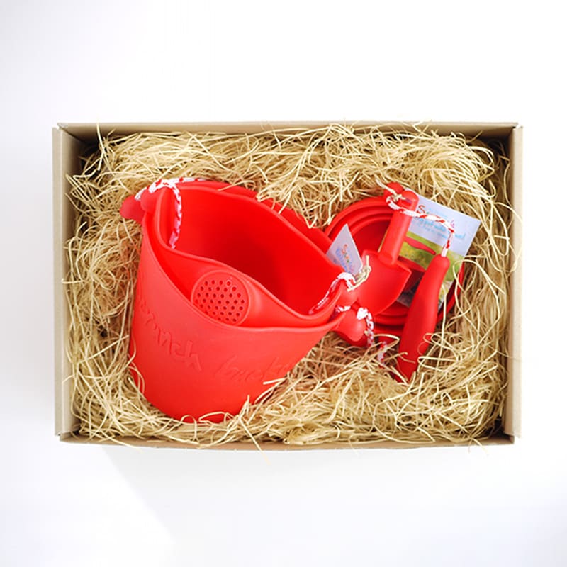 Scrunch 3点セット バケツ、ジョウロ、ミニバケツ＆シャベル