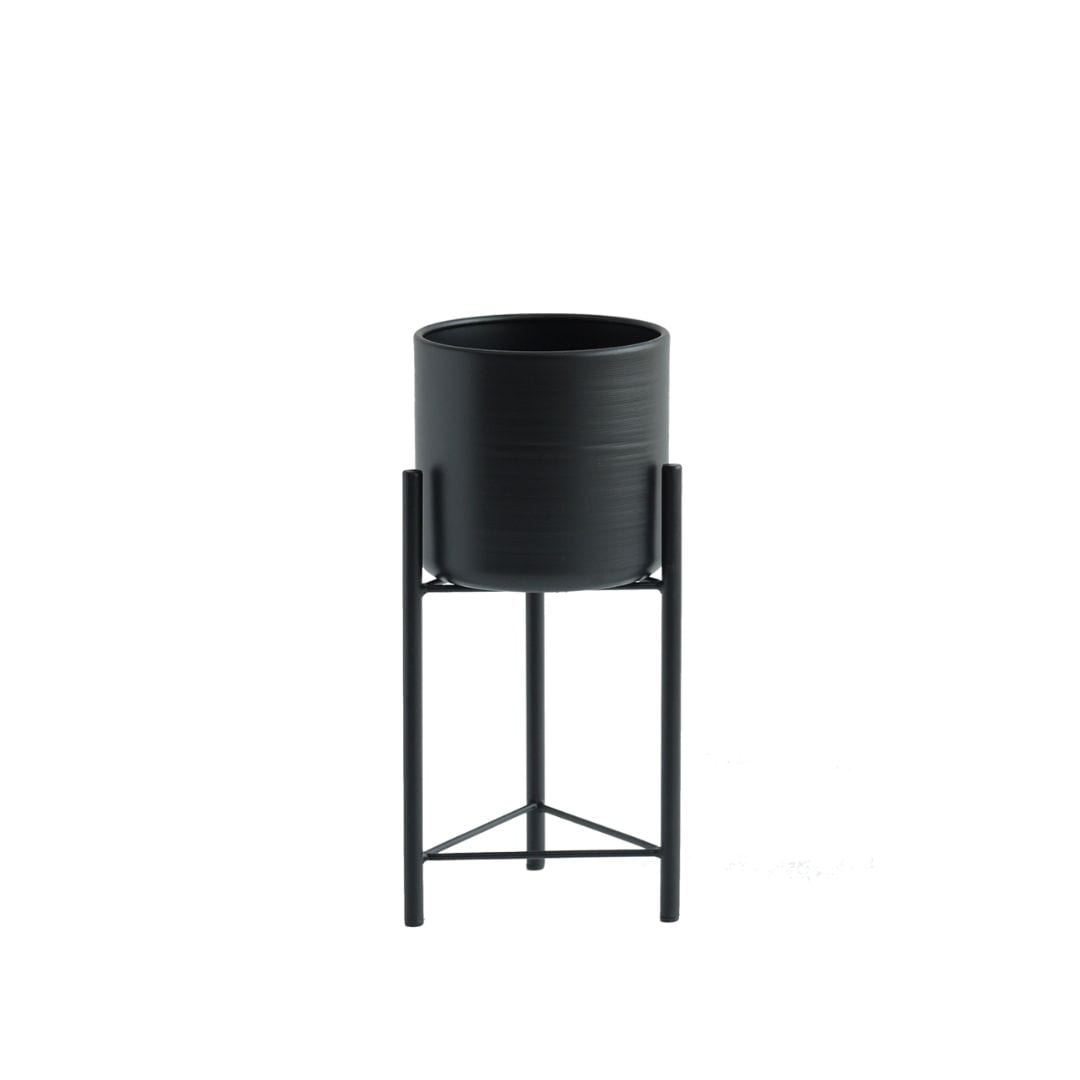 Pluma スタンド付植木鉢 13cm 鉢カバー 4号 | Pluma Black, 13cm