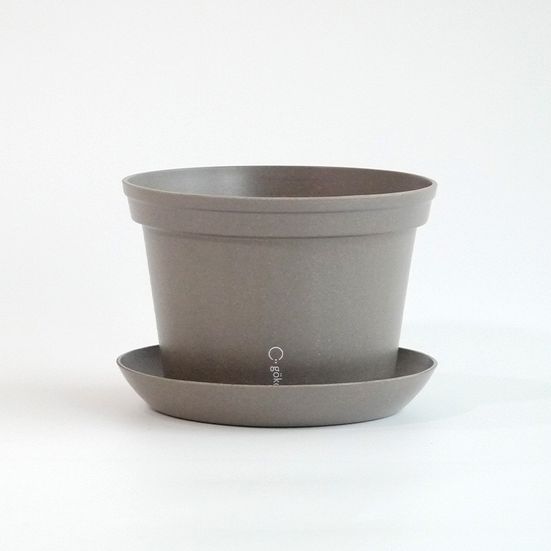 coyote pot 田口潤 植木鉢 鉢 コヨテポット gokotta エコポット 鉢20cm＆受け皿セット トープグレージュ 生分解