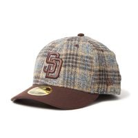 NEW ERA �˥塼���� LP 59FIFTY MLB Plaid Flannel Check San Diego Padres Brown/Burnt Wood Visor