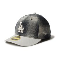 NEW ERA �˥塼���� LP 59FIFTY MLB Plaid Flannel Check Los Angeles Dodgers Black/Stone Visor