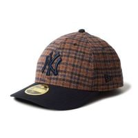 NEW ERA �˥塼���� LP 59FIFTY MLB Plaid Flannel Check Newyork Yankees Brown/Navy Visor