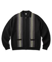 FTC ���եƥ������� STRIPE ZIP UP KNIT CARDIGAN