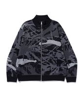 XLARGE ȥ顼 GEOMETRIC ZIP UP KNIT SWEATER