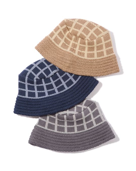 Diaspora skateboards ディアスポラ Grid Knit Bucket Hat | Diaspora