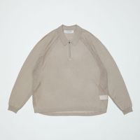 BAL �Х� VENTILATION MESH KNIT ZIP POLO LS