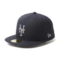 NEW ERA �˥塼���� 59FIFTY MLB Metallic Pewter Newyork Mets Navy