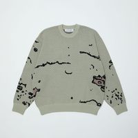 BAL �Х� JACQUARD PATTERN CREWNECK SWEATER
