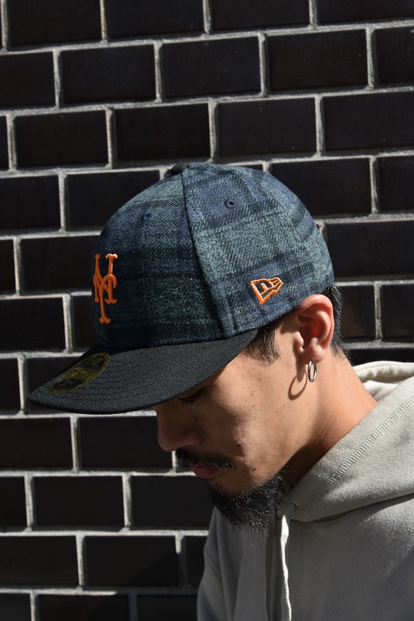 NEW ERA ˥塼 LP 59FIFTY MLB Plaid Flannel Check Newyork Mets Green/Black Visor