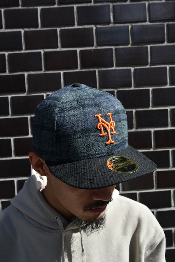 NEW ERA ˥塼 LP 59FIFTY MLB Plaid Flannel Check Newyork Mets Green/Black Visor