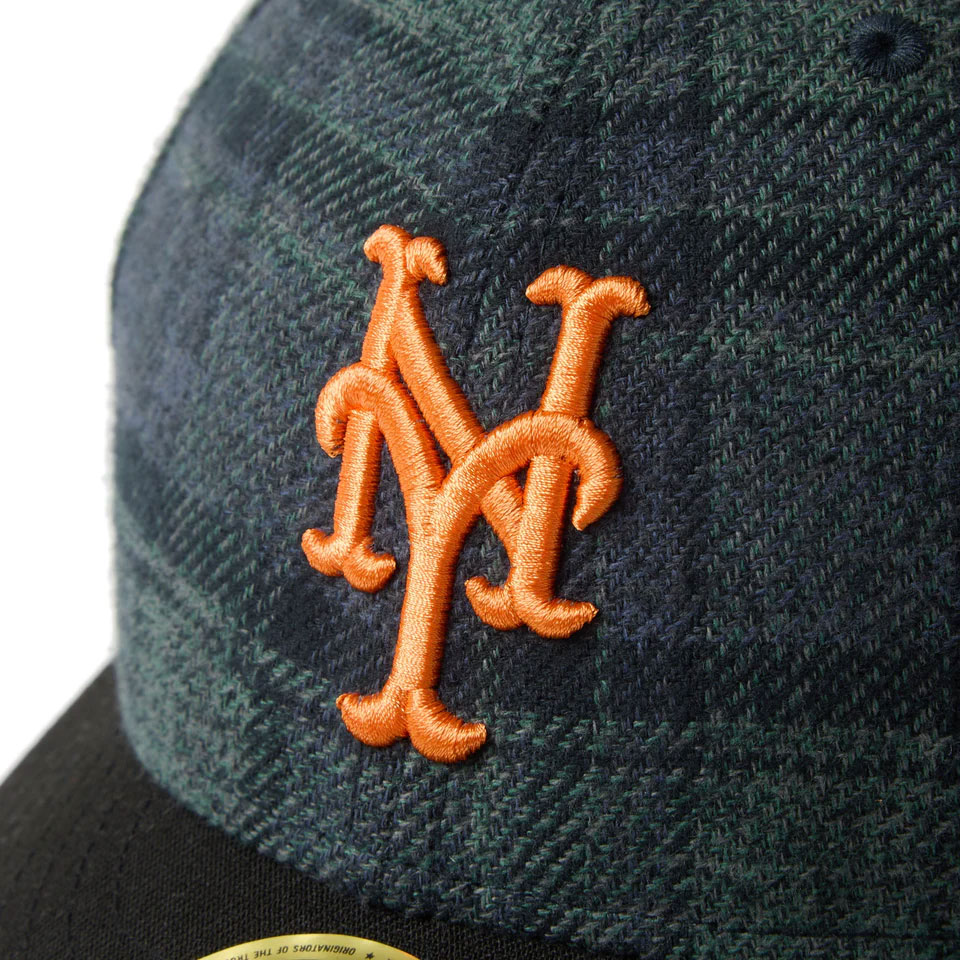 NEW ERA ˥塼 LP 59FIFTY MLB Plaid Flannel Check Newyork Mets Green/Black Visor