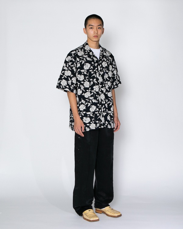 APPLEBUM ���åץ�Х� Chirimen Knit Aloha Shirt (Oversized)