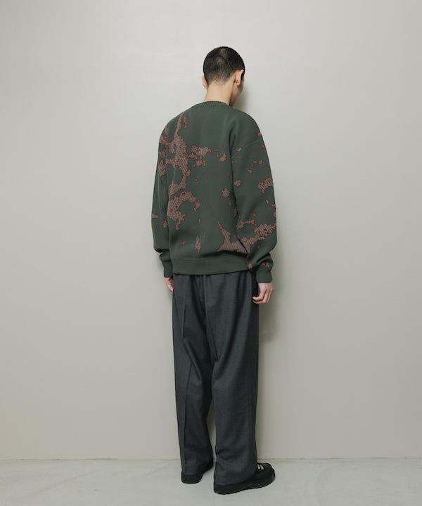 BAL �Х� JACQUARD COTTON CREWNECK SWEATER