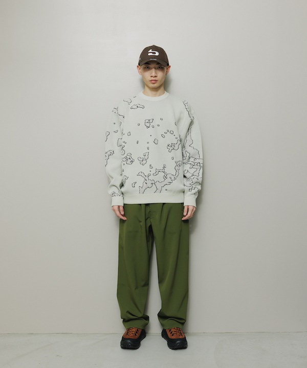 BAL �Х� JACQUARD COTTON CREWNECK SWEATER