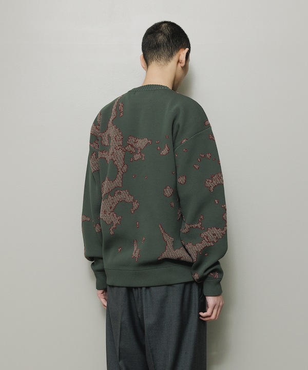 BAL �Х� JACQUARD COTTON CREWNECK SWEATER