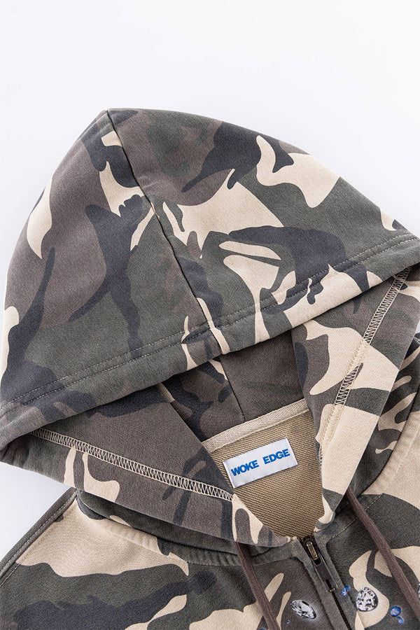 WOKE EDGE �����������å� Diamond Logo Zip Hoodie
