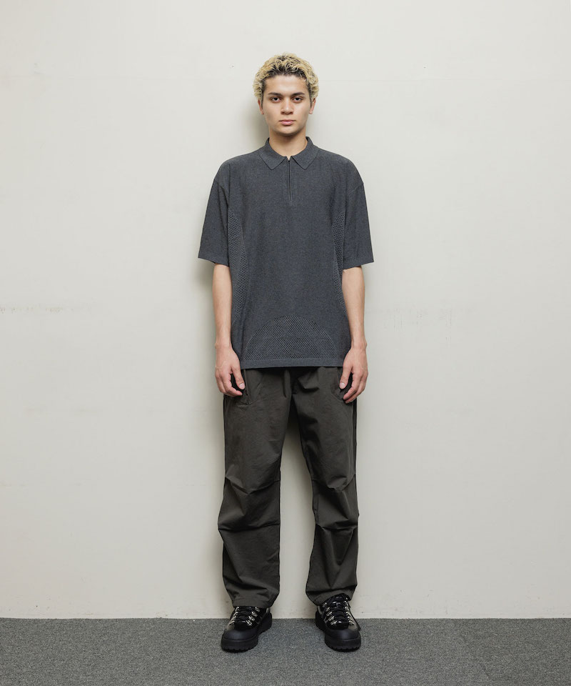 BAL �Х� VENTILATION MESH KNIT ZIP POLO