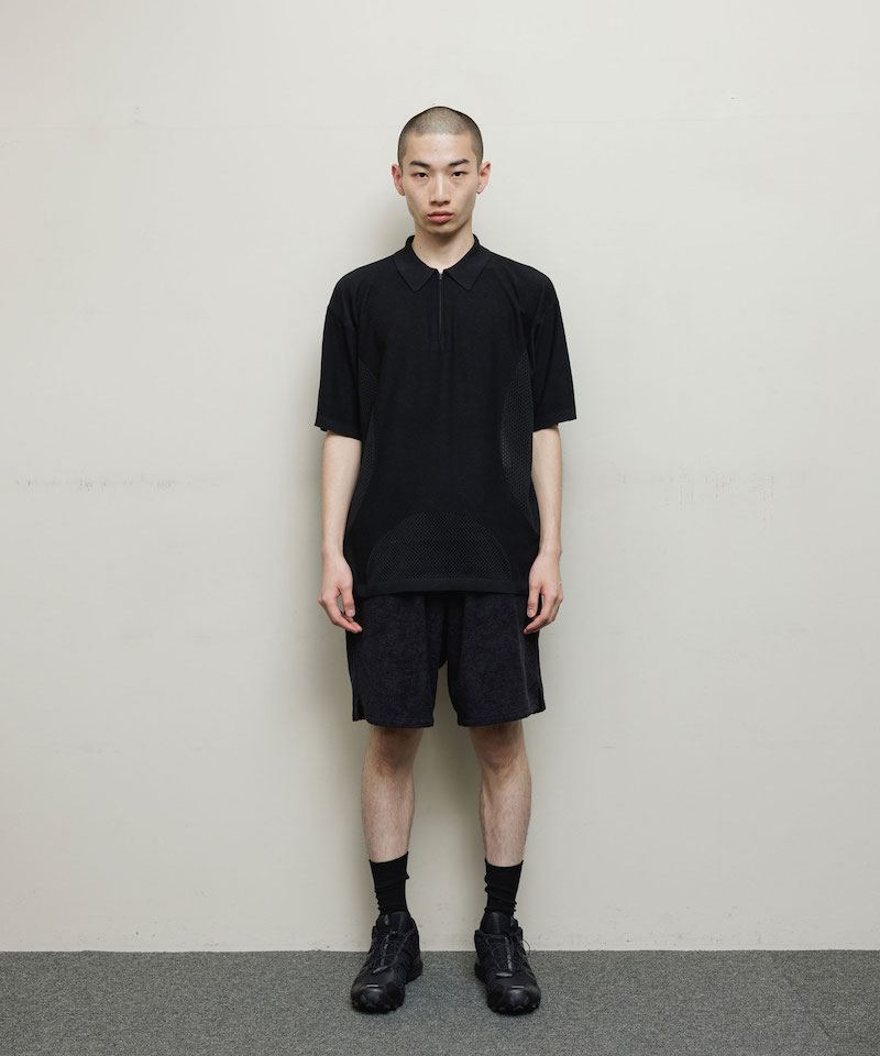 BAL �Х� VENTILATION MESH KNIT ZIP POLO