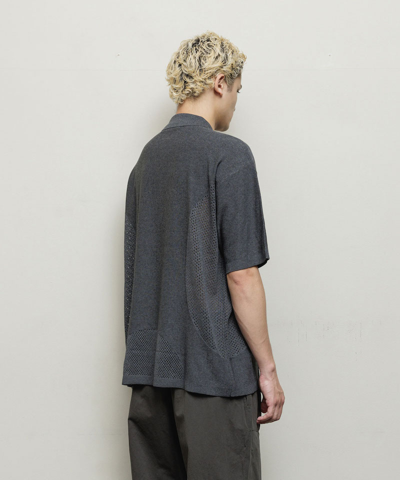 BAL �Х� VENTILATION MESH KNIT ZIP POLO