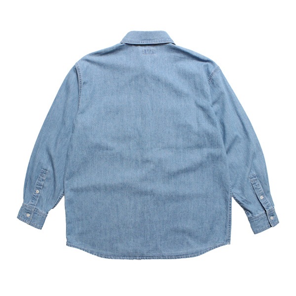 Hellrazor إ쥤 BLOCK LOGO DENIM SHIRT
