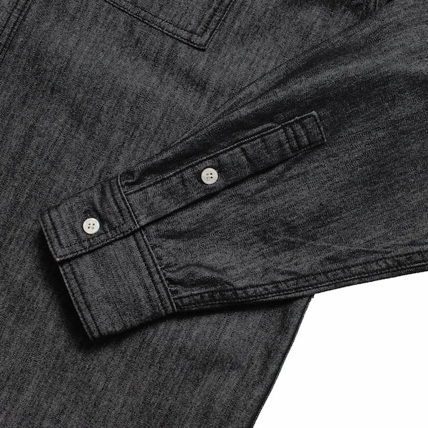 Hellrazor إ쥤 BLOCK LOGO DENIM SHIRT