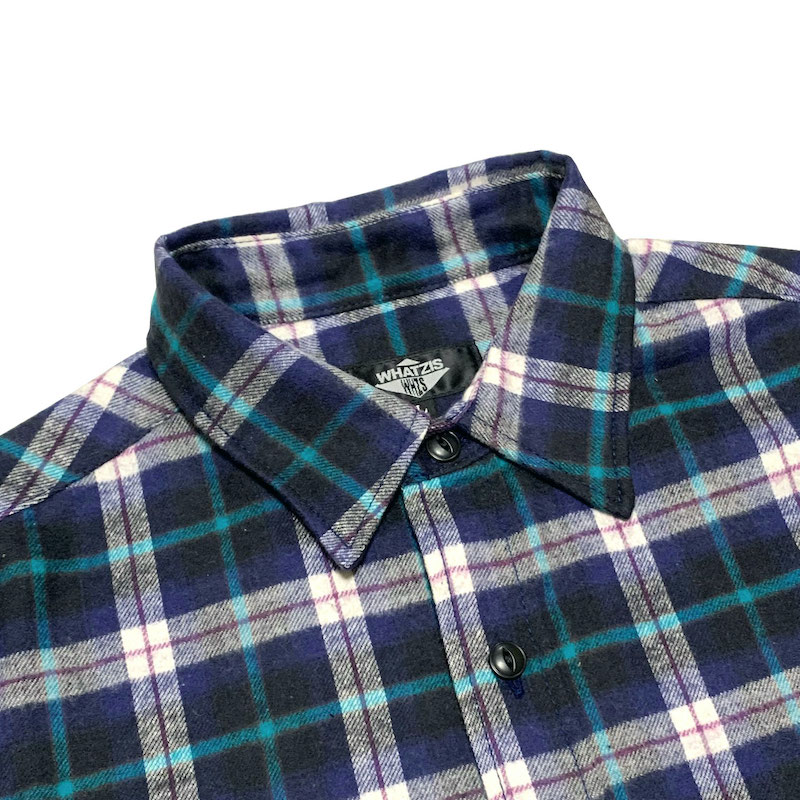WHATZIS ��åȥ��� L/S PLAID SHIRT