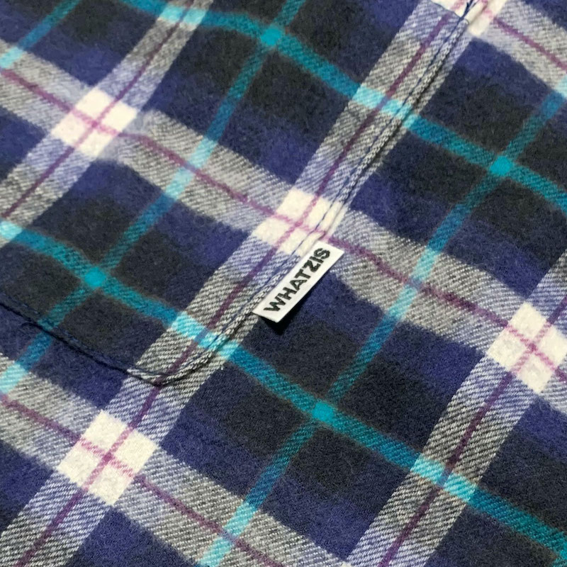 WHATZIS ��åȥ��� L/S PLAID SHIRT
