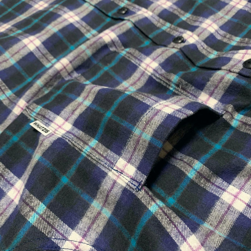 WHATZIS ��åȥ��� L/S PLAID SHIRT