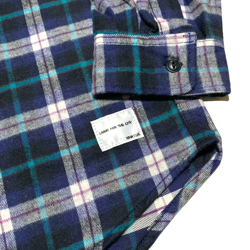 WHATZIS ��åȥ��� L/S PLAID SHIRT