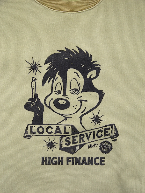 HAIGHT �إ��� "LOCAL SERVICE PIGMENT DYE SWEAT ft. GRINDLODGE"